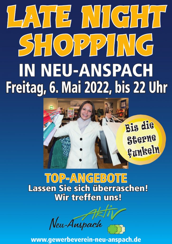 Late-Night-Shopping in Neu-Anspach am 6. Mai 2022
