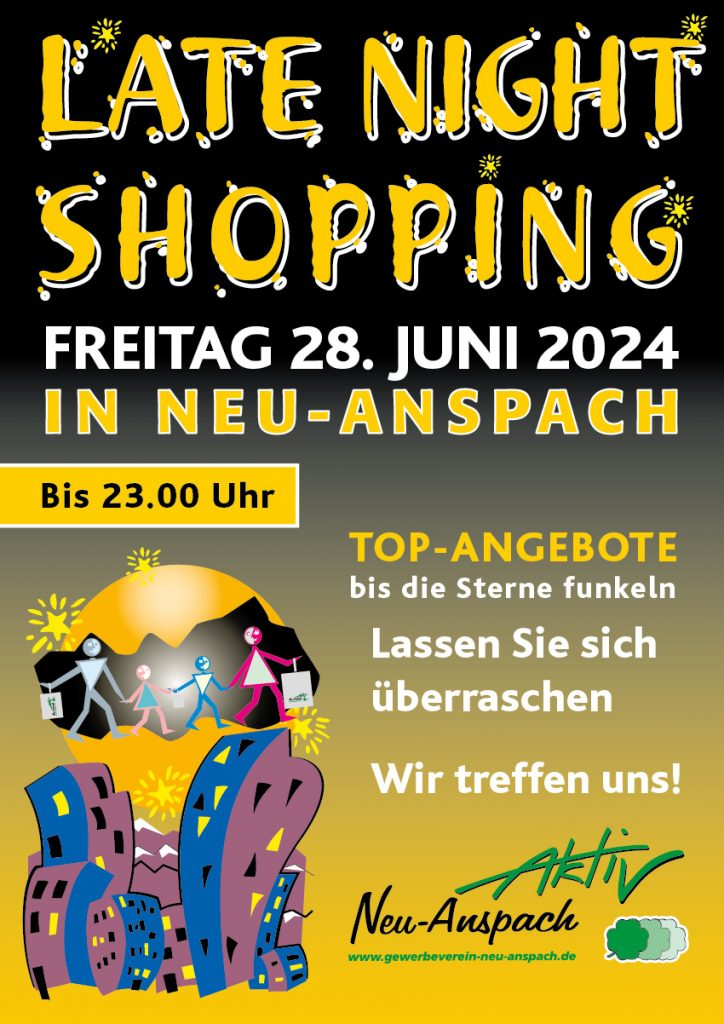 Late-Night-Shopping in Neu-Anspach am 28. Juni 2024